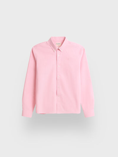 CAMISA OXFORD SOLID KIDS CORAL