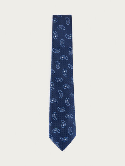 CORBATA JACQUARD MF AZUL MARINO