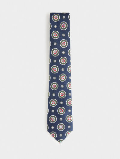 CORBATA JACQUARD MF AZUL MARINO