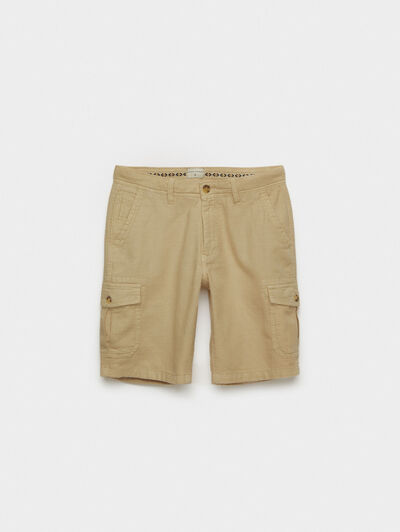 BERMUDA CARGO TINTADA CAMEL