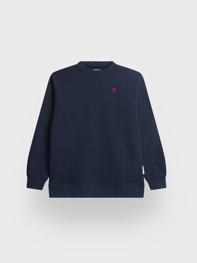 SUDADERA BASIC KIDS AZUL MARINO