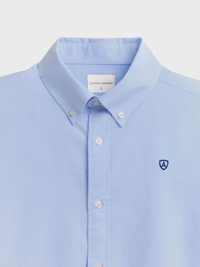 CAMISA OXFORD BASIC CELESTE