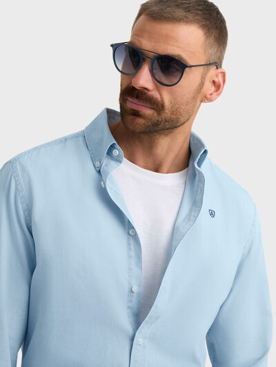 CAMISA DENIM B.DOWN CELESTE