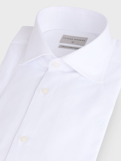 CAMISA ROMA DIAGONAL BLANCO