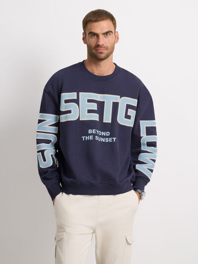 SUDADERA SUNSET AZUL MARINO