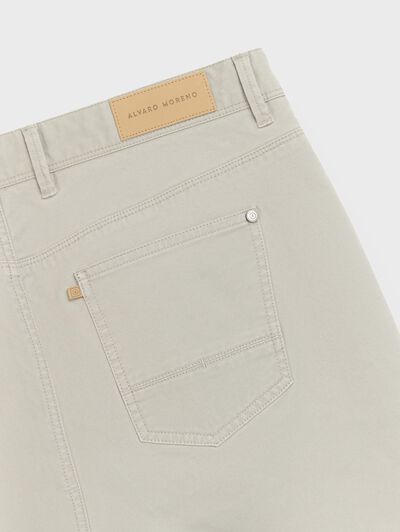 PANTALON DIAGONAL 5P BEIGE
