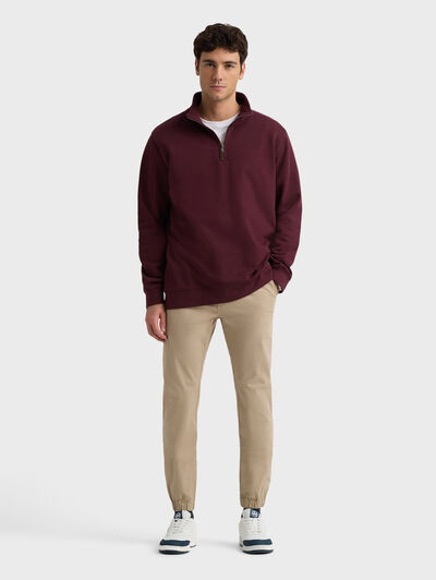 SUDADERA MYSTIC BURDEOS