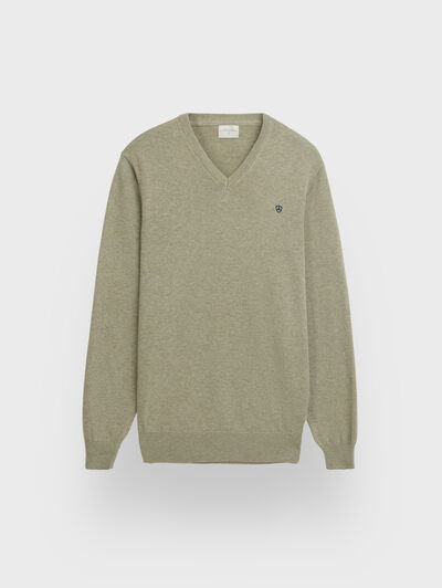 JERSEY V-NECK TRENDY VERDE