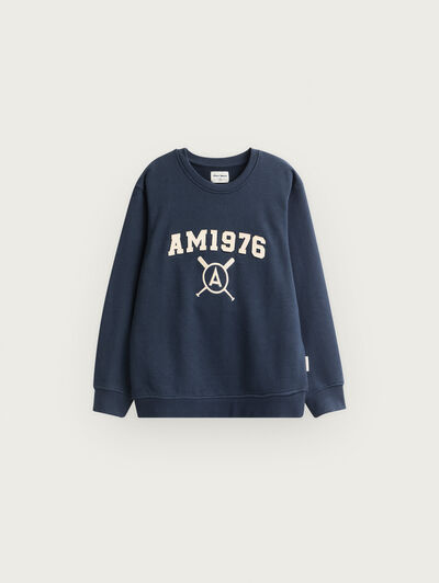 SUDADERA PATCH KIDS AZUL MARINO