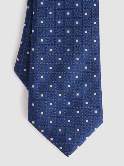 CORBATA JACQUARD MF AZUL MARINO