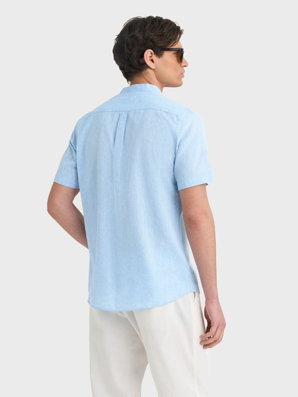 CAMISA LINO M.CORTA MAO