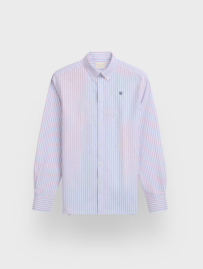 CAMISA OXFORD COMBO BURDEOS