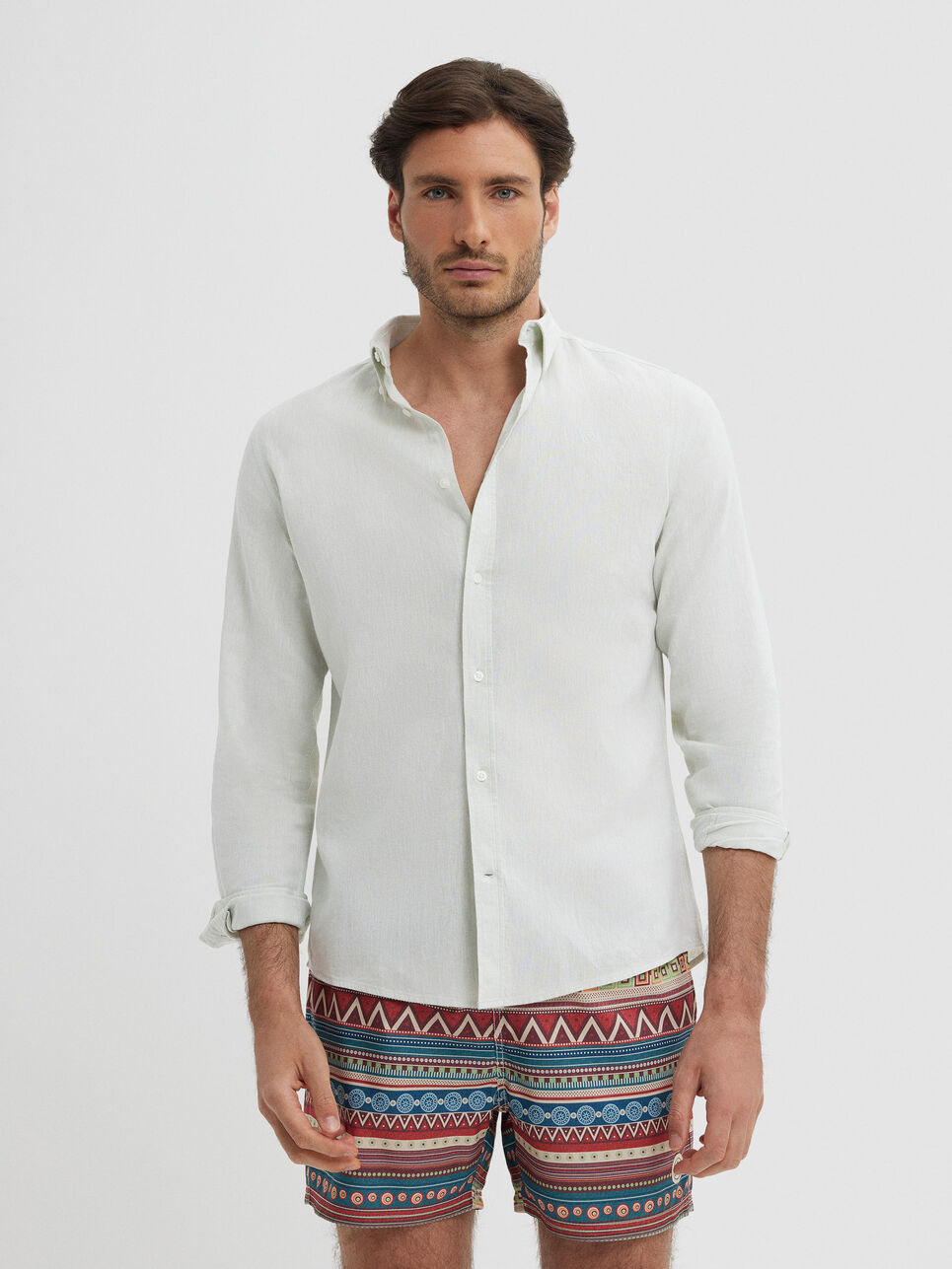 CAMISA LINO C. BOTON