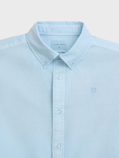 CAMISA OXFORD DYE CELESTE