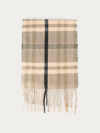 BUFANDA TARTAN BEIGE