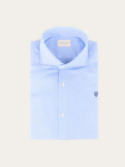 CAMISA VESTIR DOBBY AZUL