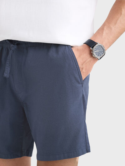 BERMUDA LINO AZUL MARINO
