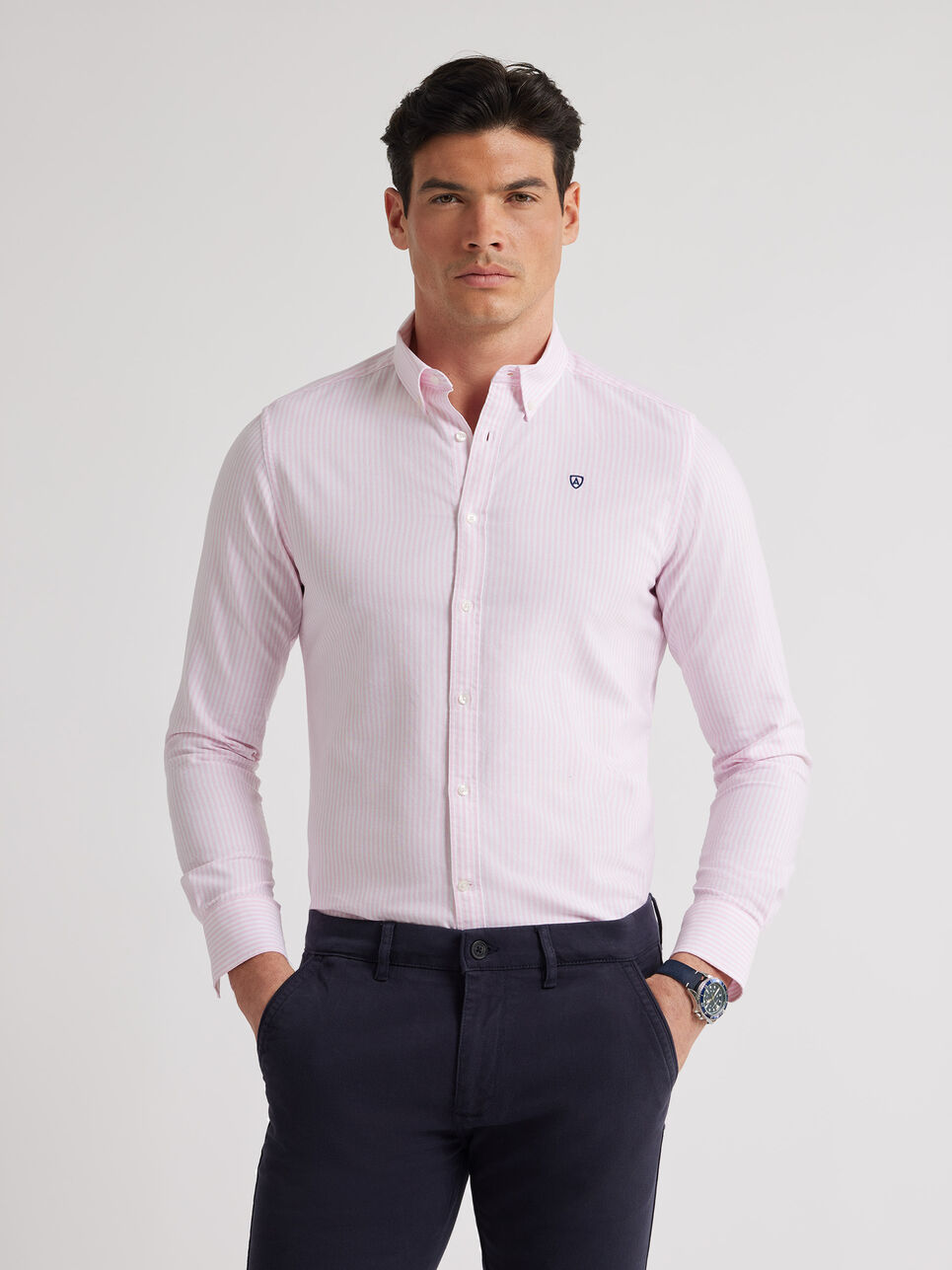 CAMISA OXFORD RAYAS BASIC