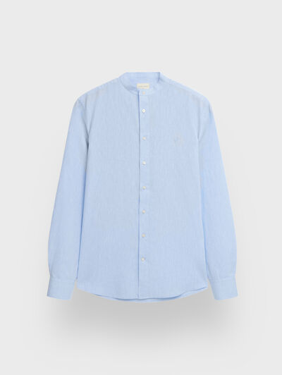 CAMISA LINO MAO CELESTE