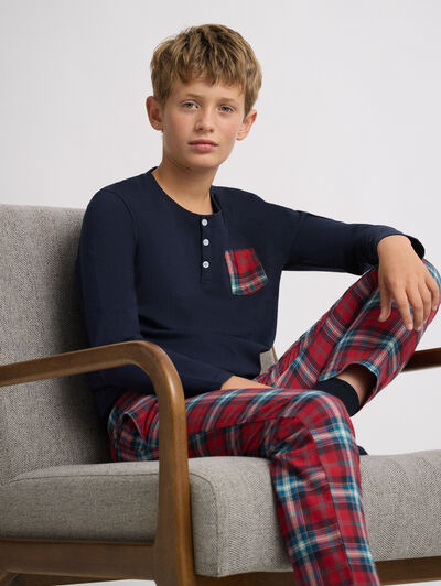 PIJAMA FRANELA KIDS ROJO