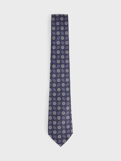 CORBATA PRINTED AZUL MARINO