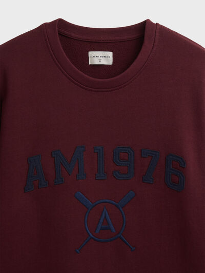 SUDADERA PATCH BURDEOS