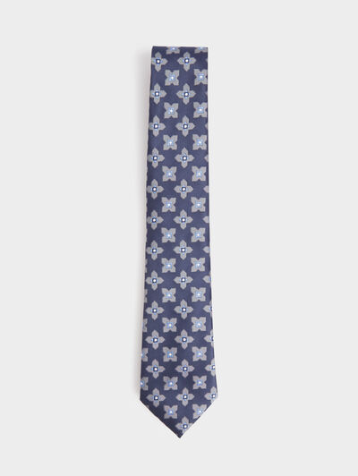 CORBATA JACQUARD MF AZUL MARINO
