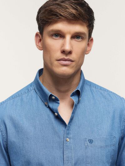 CAMISA DENIM POCKET AZUL