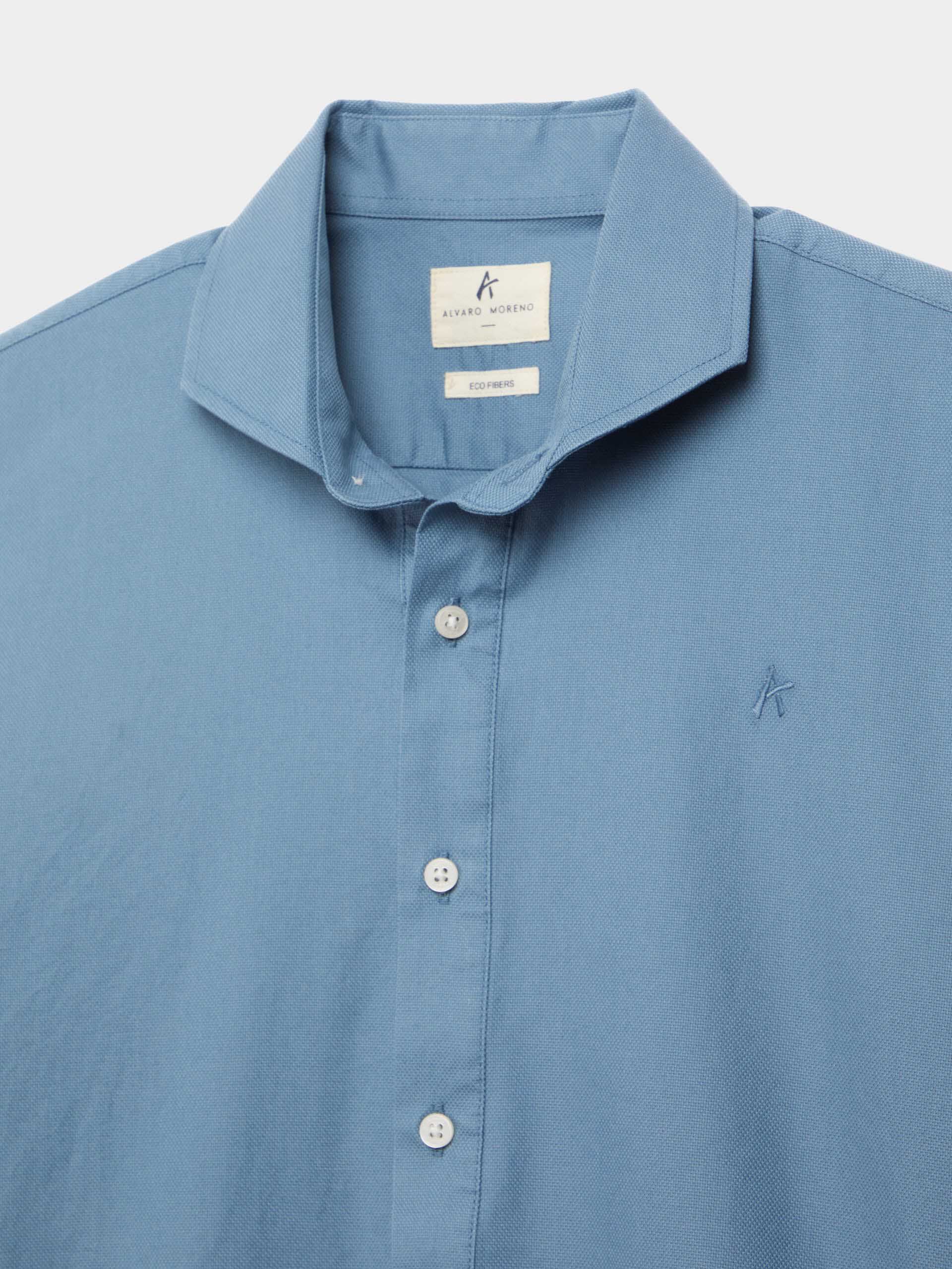 CAMISA POLERA PANAMA AZUL