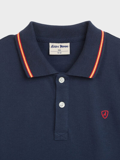 POLO FLAG KIDS AZUL MARINO