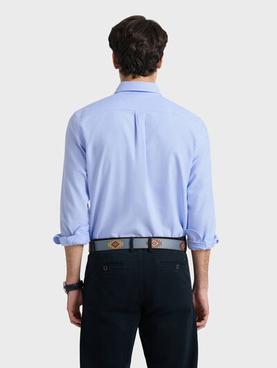 CAMISA OXFORD SOLID CELESTE