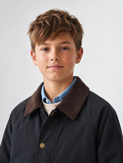 CAZADORA BROOKS KIDS AZUL MARINO