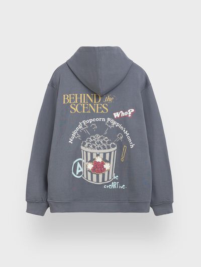 SUDADERA POPCORN AZUL MARINO