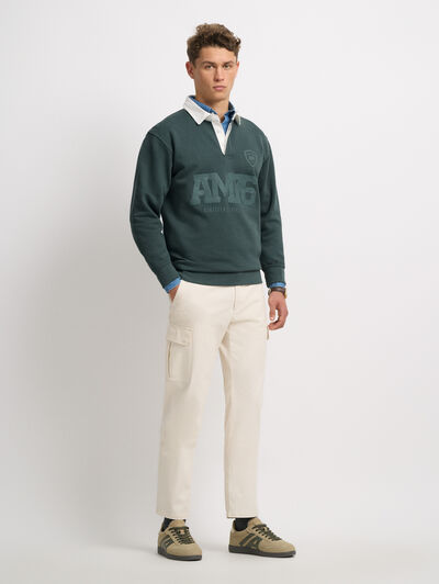 SUDADERA POLO AM1976 VERDE