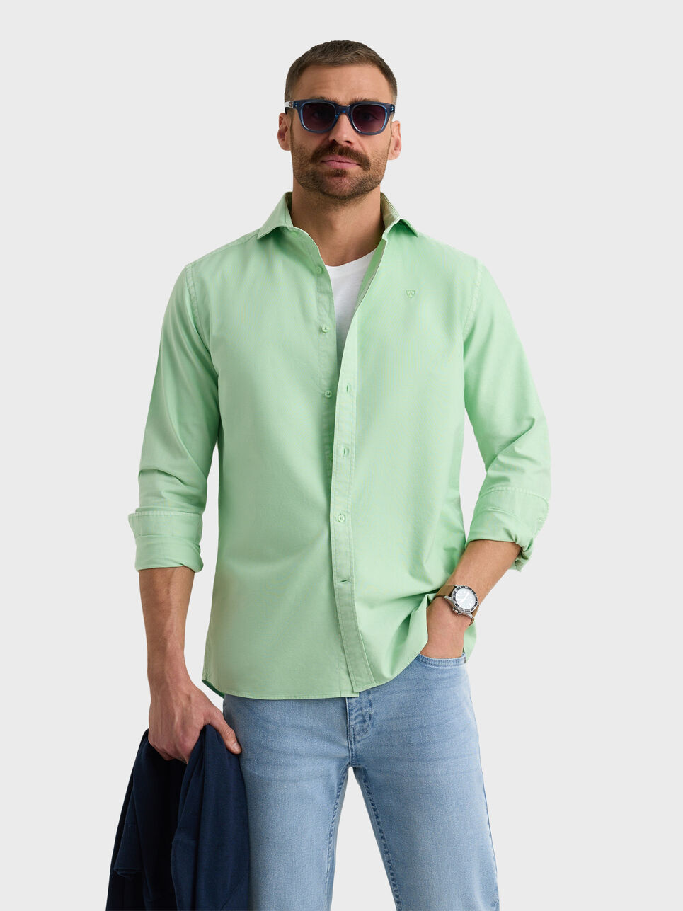 CAMISA OXFORD DYE TIE COLLAR