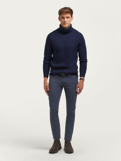 PANTALON MICRO 5PKT AZUL MARINO