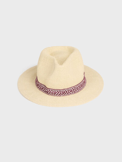 SOMBRERO PANAMA BURDEOS