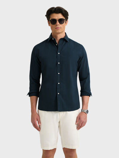 CAMISA POPELIN AZUL MARINO
