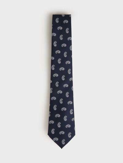 CORBATA JAQUARD MF AZUL MARINO