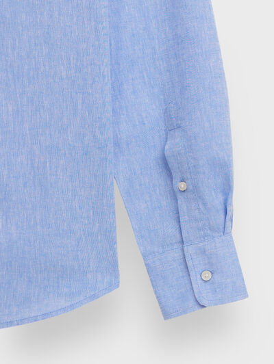 CAMISA LINO MAO AZUL