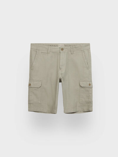 BERMUDA TINTADA CARGO VERDE