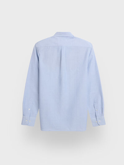 CAMISA MIL RAYAS POCKET AZUL