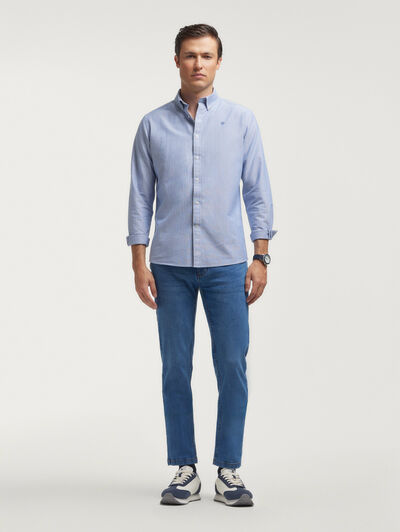 CAMISA OXFORD DIPLO AZUL MARINO