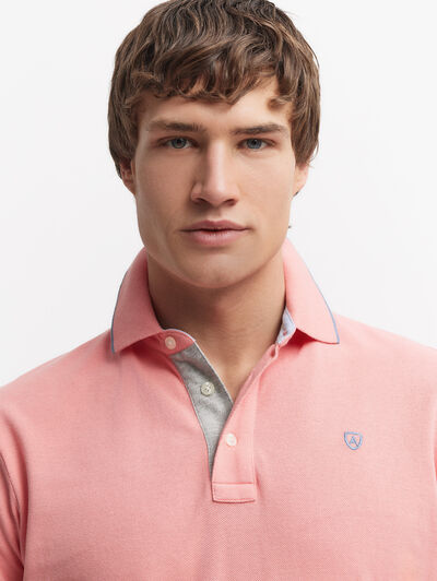 POLO CONTRAST CORAL