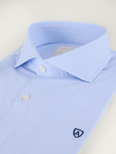 CAMISA COMFORT MIL RAYAS CELESTE