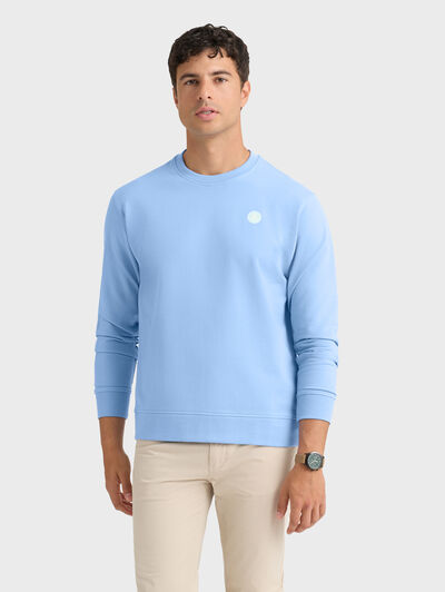 SUDADERA LOGO CELESTE