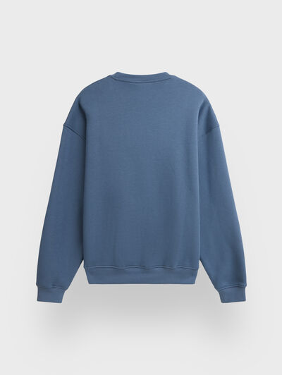 SUDADERA BASICA OVERSIZE AZUL