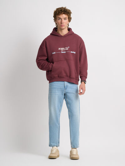 SUDADERA SHINE BURDEOS