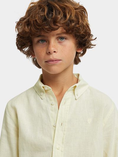 CAMISA LINO KIDS AMARILLO