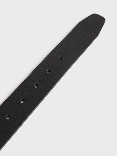 CINTURON PIEL ROUGH NEGRO